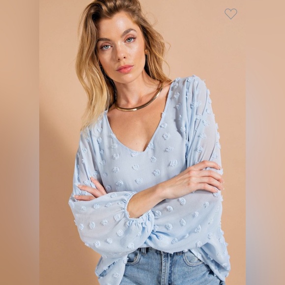 NWT The Dianna Blue Blouse - Picture 2 of 3